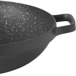 BergHOFF GEM 12.5 in. Cast Aluminum Nonstick Wok with Glass Lid