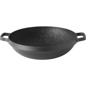 BergHOFF GEM 12.5 in. Cast Aluminum Nonstick Wok with Glass Lid