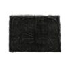 Noble House Warrin Black and White Streak Faux Fur Throw Blanket