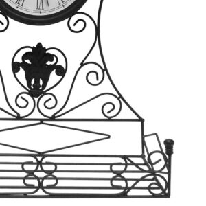 Benjara Epoch Black Metal Outdoor Clock