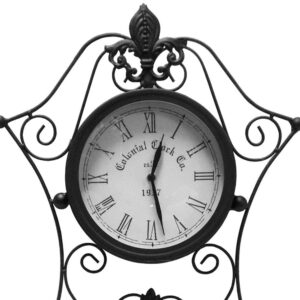 Benjara Epoch Black Metal Outdoor Clock