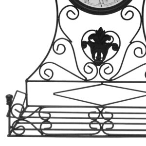 Benjara Epoch Black Metal Outdoor Clock