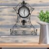 Benjara Epoch Black Metal Outdoor Clock