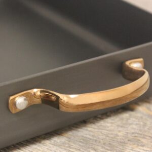 BergHOFF Ouro Hard Anodized Aluminum Black Roaster Pan with Rose Gold Handles