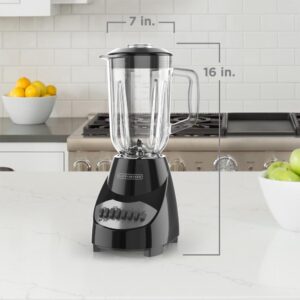 BLACK+DECKER 40 oz. 10-Speed Black Countertop Blender