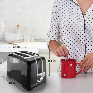 BLACK+DECKER 2-Slice Black Toaster
