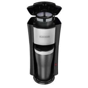 BLACK+DECKER Black Single Serve Drip Coffee Maker with Travel Mug