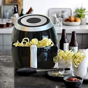Boyel Living 4.2 qt. 1500-Watt Black 5 l Frying Pot Digital Air Fryer XL Touchscreen Double Basket