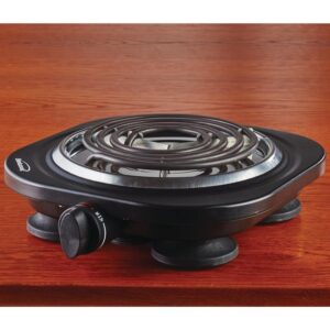 Brentwood Appliances Single Burner 28 in. Black Electric Burner