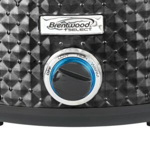 Brentwood Appliances Diamond 7 Qt. Black Slow Cooker with Tempered Glass Lid