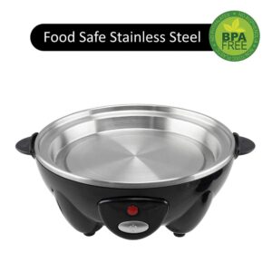 Brentwood 7-Egg Black Electric Egg Cooker with Auto Shutoff