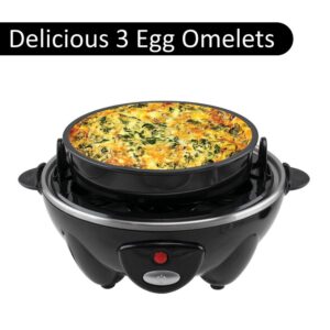 Brentwood 7-Egg Black Electric Egg Cooker with Auto Shutoff