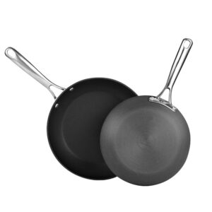 Cooks Standard 2-Piece Hard-Anodized Aluminum Nonstick Frying Pan Set in Black
