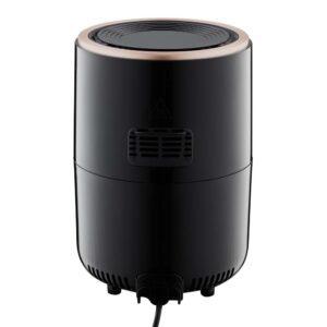 GoWISE USA 1. 7- qt. , 2.0 qt. Max Black/Copper Electric Mini Air Fryer with Digital Touchscreen + Recipe Book
