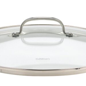 Cuisinart Chef's Classic 12 in. Hard-Anodized Aluminum Nonstick Skillet in Black with Glass Lid