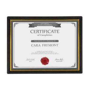 DesignOvation Corporate Document 8.5 in. x 11 in. Black Picture Frames (Set of 12)