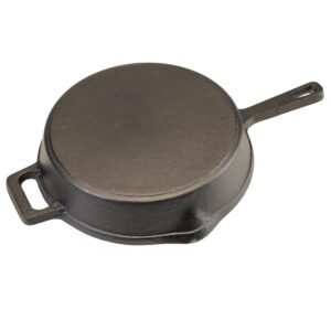 Ecolution Farmhouse 9.5 in. Cast Iron Frying Pan in Black