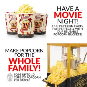 Nostalgia 390 W 2.5 oz. Black Kettle Popcorn Maker with Lighted Interior