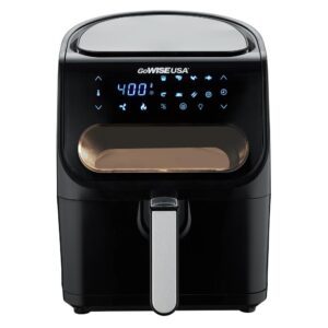 GoWISE USA 4 qt. Black Electric Air Fryer with See Through Window and 8-Presets