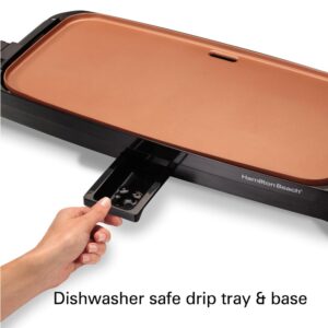 Hamilton Beach Reversible 200 sq. in. Black Durathon Ceramic Griddle