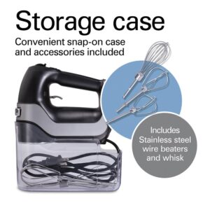 Hamilton Beach Professional 5-Speed Black Hand Mixer