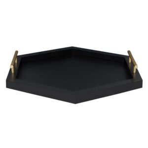 Kate and Laurel Halsey Black Decorative Tray