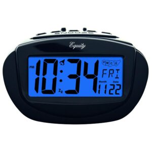 La Crosse Technology Insta-Set 3.93 in. x 2.36 in. Digital LCD with Calendar Alarm Table Clock