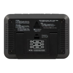 La Crosse Technology Digital Wall Clock with Temperature & Countdown Timer