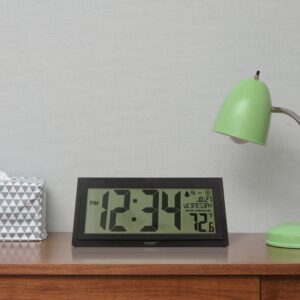 La Crosse Technology 15 in. Extra-Large Textured Atomic Digital Clock