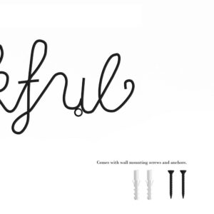 Lavish Home "Be Thankful" Metal Cutout Sign