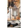 LITTON LANE 28 in. x 8 in. Iron Suspended Cage Candle Holder