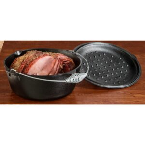 Lodge 7 Qt. Cast Iron Dutch Oven with Lid and Spiral Bail Handle