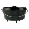 Lodge Camp 6 qt. Round Cast Iron Dutch Oven in Black with Lid