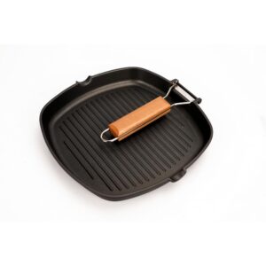 MasterPan 11 in. Cast Aluminum Nonstick Grill Pan in Black with Pour Spout