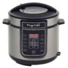 MegaChef 6 Qt. Black Electric Pressure Cooker with Built-In Timer