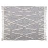 LR Resources Abstract Zigzag Black Melange Pure Cotton Decorative Throw Blanket