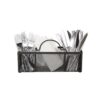 Mind Reader 3-Section Black Mesh Cutlery Holder, Serve Ware Holder, Silverware Organizer, Forks, Spoons, Knives, Countertops