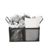 Mind Reader 4-Section Black Mesh Cutlery Caddy, Cutlery Holder, Flatware Organizer, Forks, Spoons, Knives, Countertops