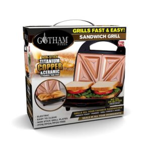 Gotham Steel Ti-Ceramic Black Non-Stick Sandwich Maker