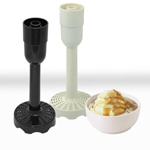 Ovente 6-Speed Hand Blender Potato Masher Attachment, Black