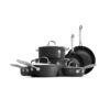OXO Good Grips 12-Piece Hard-Anodized Aluminum Ceramic Nonstick Cookware Set in Black