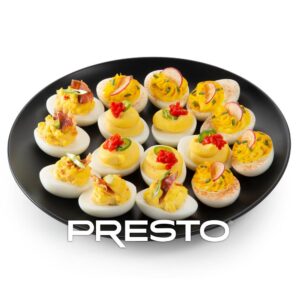 Presto 12-Egg Easy Store Electric Egg Cooker Black Base with Clear Cover