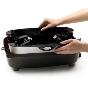 Presto 16 in. x 12 in. (118 sq. in.) Black Cast Aluminum Foldaway Electric Skillet with Glass Lid
