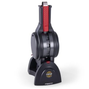 Presto 5 in. 900-Watt Black Belgian Stuffler Stuffed Waffle Maker