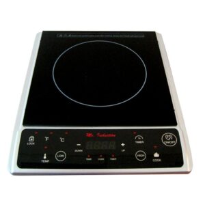 SPT Single Burner 7.25 in. Black and Silver Induction Hot Plate