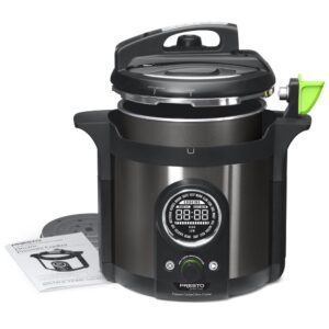Presto Precise Plus 6 Qt. Black Stainless Steel Electric Pressure Cooker with Built-In Timer