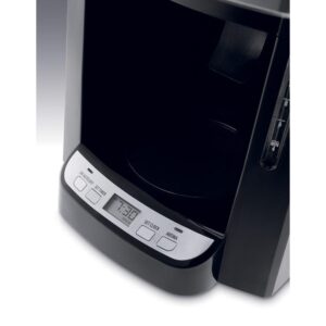 DeLonghi 10-Cup Black Stainless Steel Drip Coffee Maker with Thermal Carafe