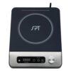 SPT 1650-Watts 8 in. Single Burner Induction Cooker (Silver) w/Control Knob w/3.5L Induction Ready Stainless Pot w/Glass Lid
