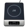 SPT 1650-Watts 8 in. Single Burner Induction Cooker (Silver/Black) with 3.5L Induction Ready Stainless Steel Pot w/Glass Lid