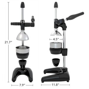 Tribest MJP-105 Stainless Steel Black XL Manual Juice Press for Pomegranate and Citrus